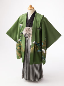 グリーンの七五三5歳男の子着物