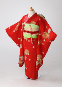 赤色七五三7歳女の子着物