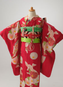 七五三7歳女の子着物赤