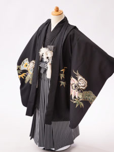 5歳男の子着物黒753