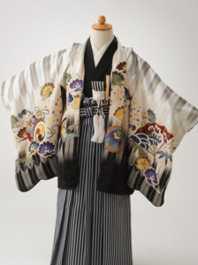 七五三5歳男の子着物白ベース