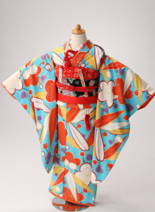 七五三7歳女の子着物水色