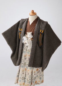 七五三3歳男の子茶色の羽織と袴