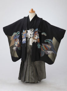 黒地七五三5歳男の子着物