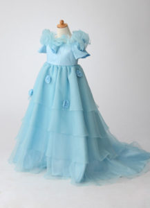 水色７歳女の子ドレス