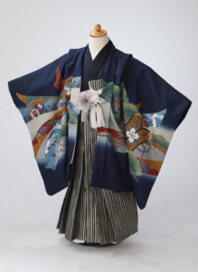 5歳男の子着物紺色