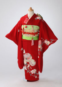 七五三7歳女の子着物赤色